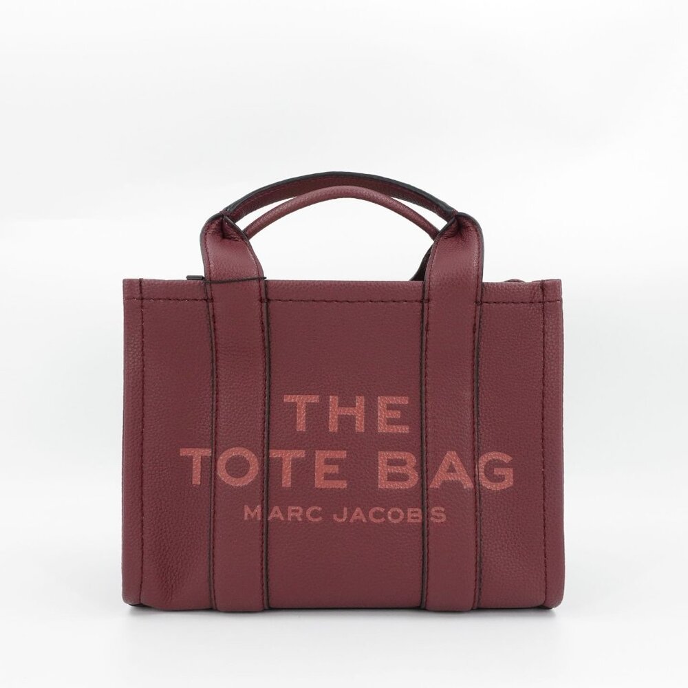 Marc Jacobs Women's The Small Leather Tote Bag Dark Red OS - Picture 13 of 16